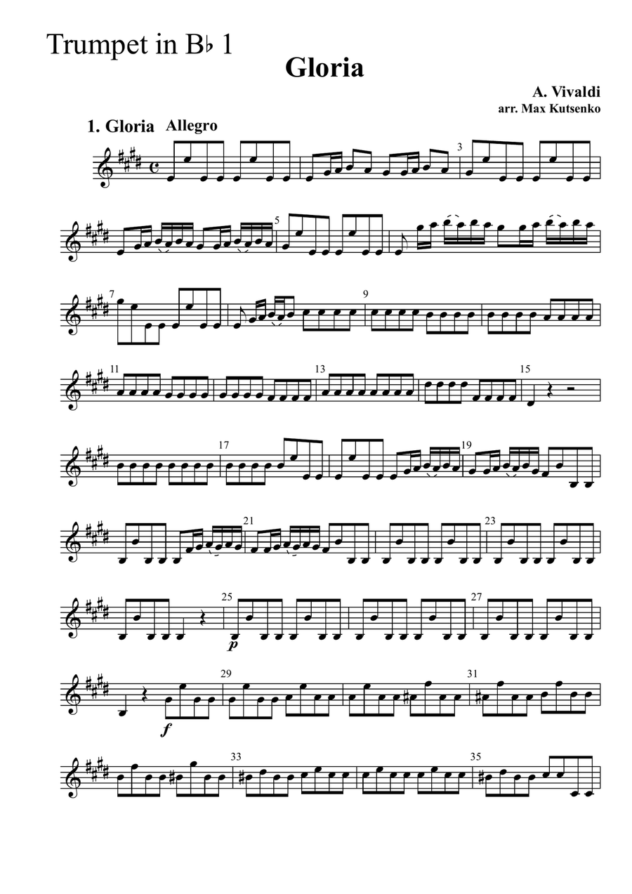 A. Vivaldi - "Gloria", I mvt. from "Gloria in D major", RV 589, arr. for Brass Quintet and Choir