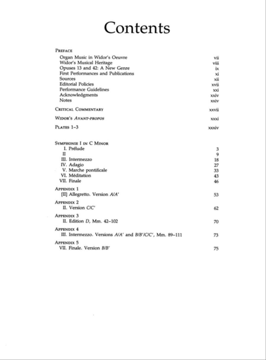 Symphonie I in C Minor Organ scores gallery preview page 2