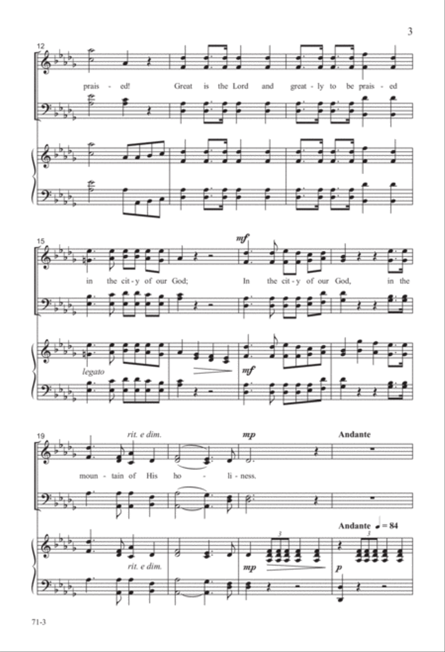 Let Mount Zion Rejoice Let Mount Zion Rejoice 4-Part scores gallery preview page 4