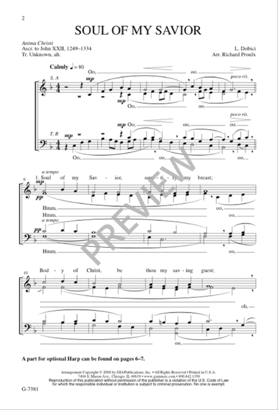 Soul of My Savior 4-Part scores gallery preview page 2