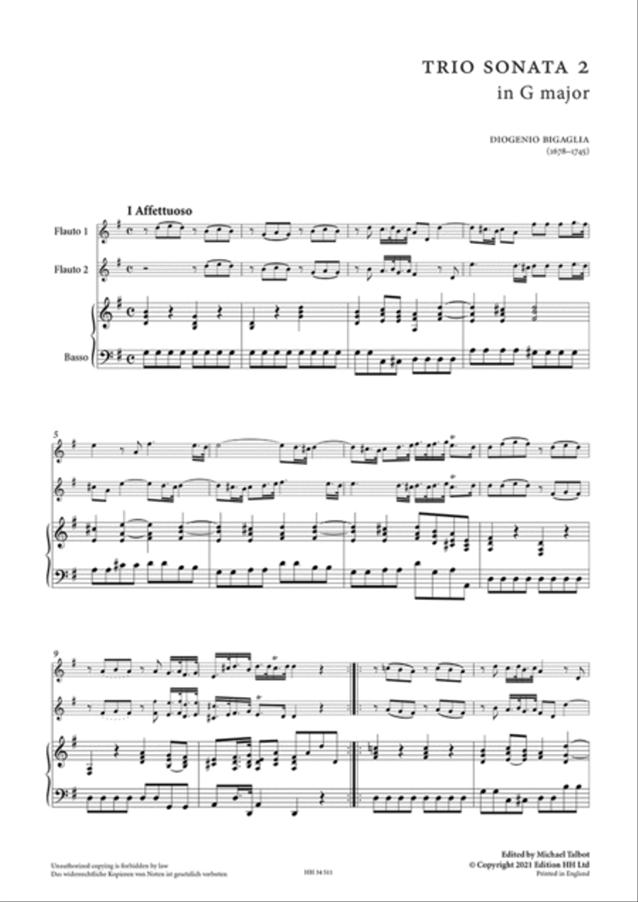 Three Trio Sonatas Flute scores gallery preview page 3