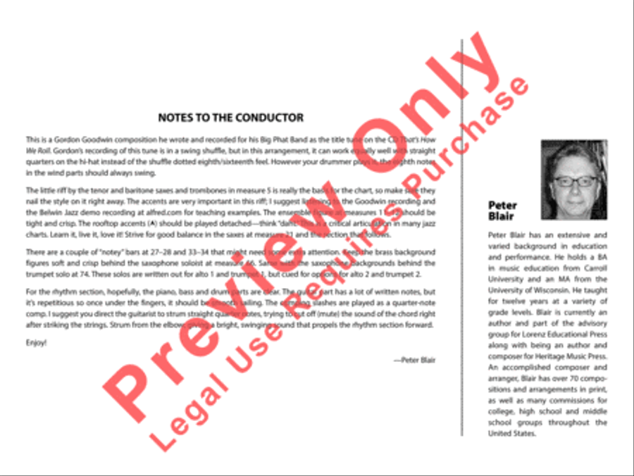That's How We Roll Jazz Ensemble scores gallery preview page 3