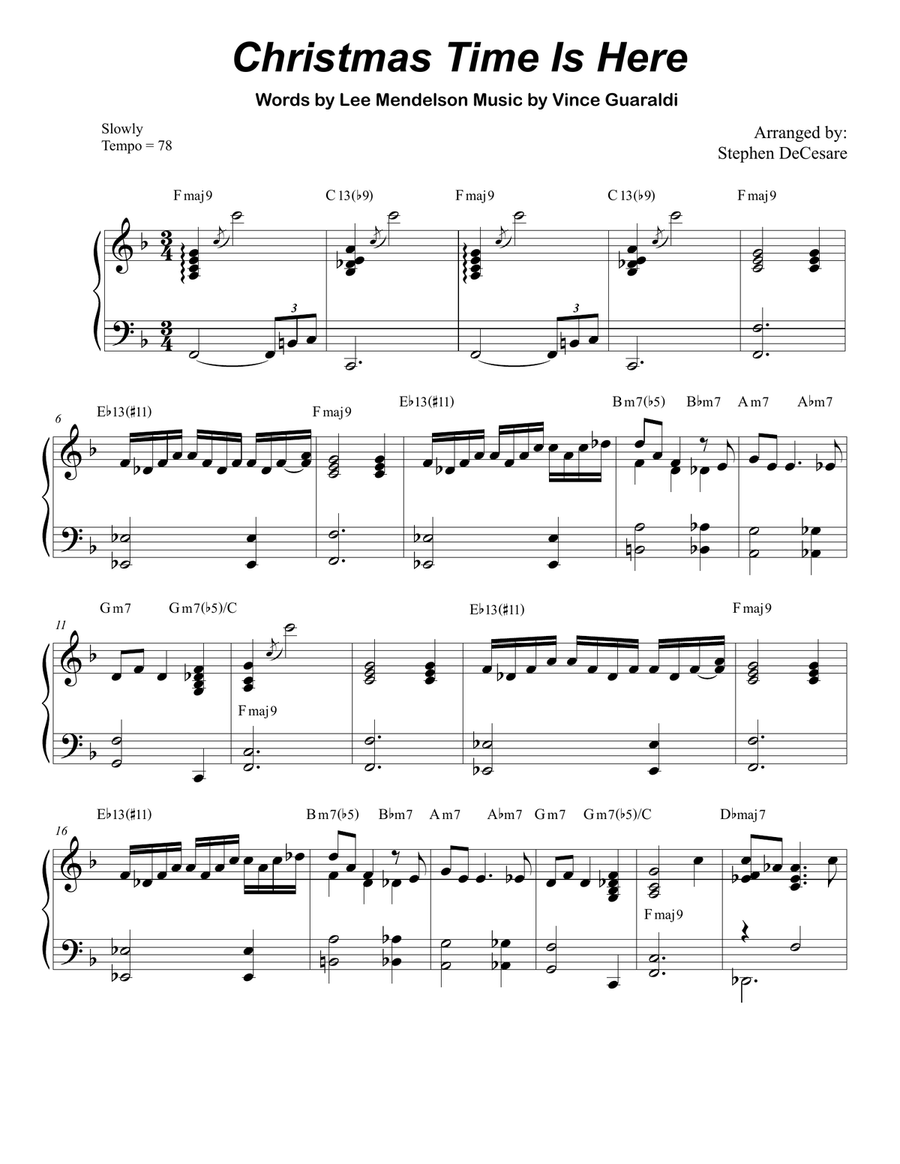 Christmas Time Is Here Woodwind Duet scores gallery preview page 6