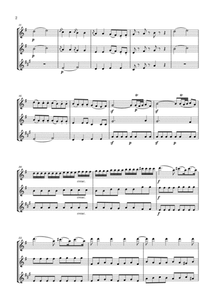 Eine Kleine Nachtmusik for Flute, Oboe and Bass Clarinet image number null