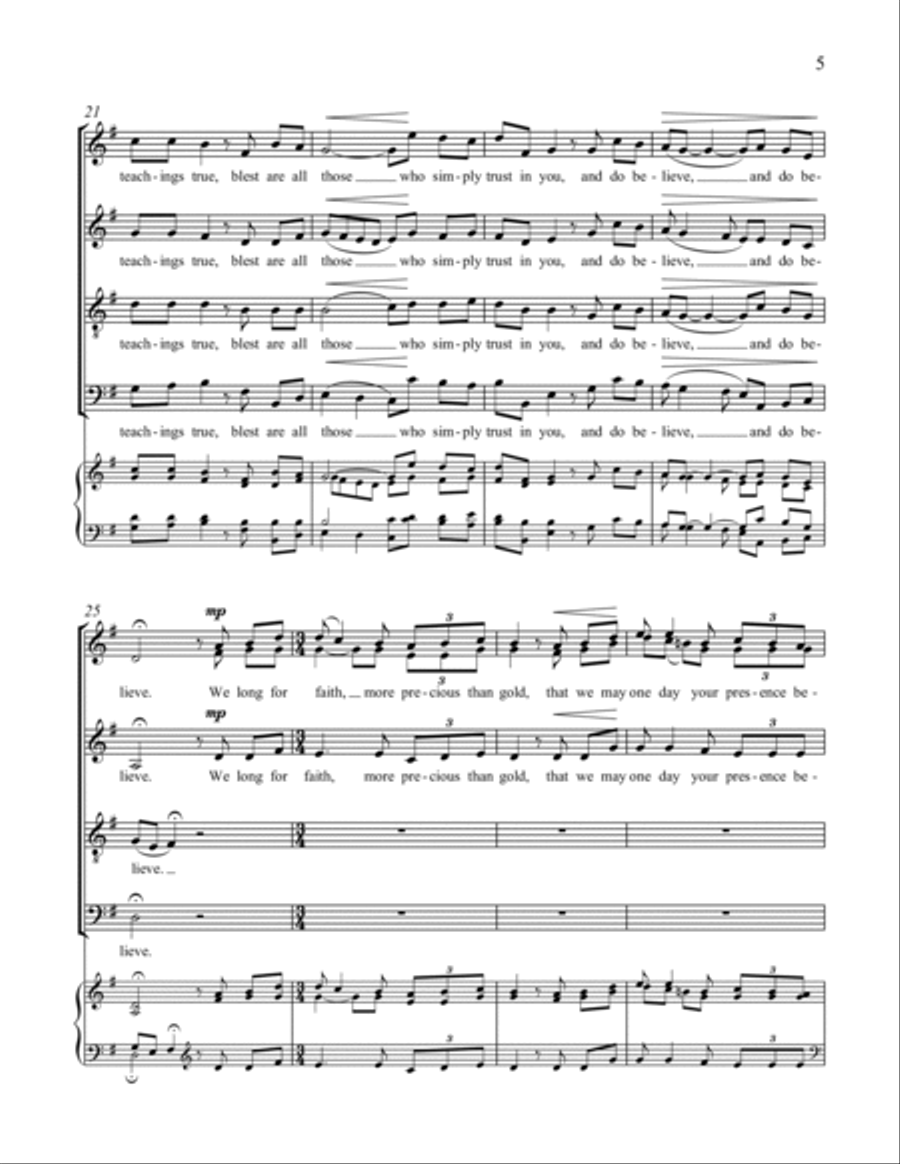 Blest are the eyes that have not seen you SSAATB scores gallery preview page 9