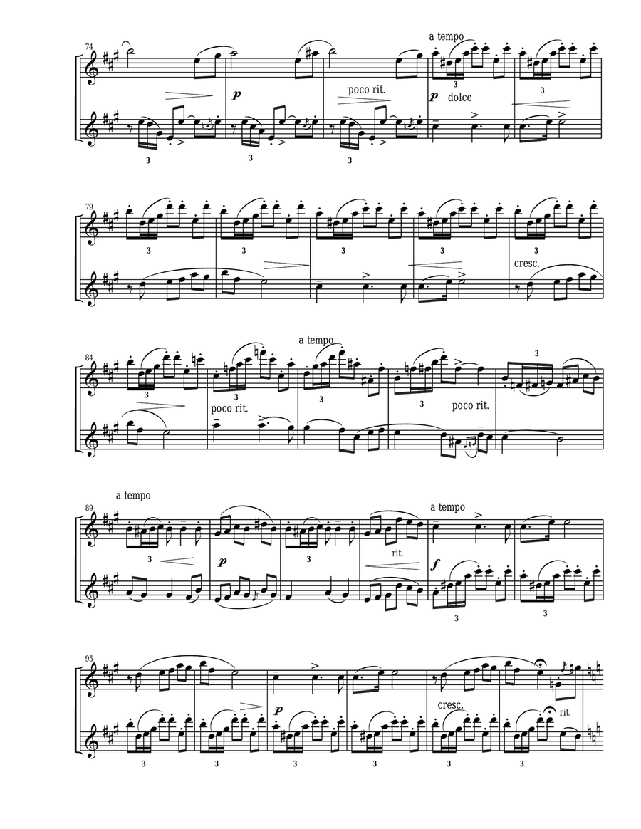 Espana, Music of Spain by Albeniz and Granados for flute duet Flute Duet scores gallery preview page 5