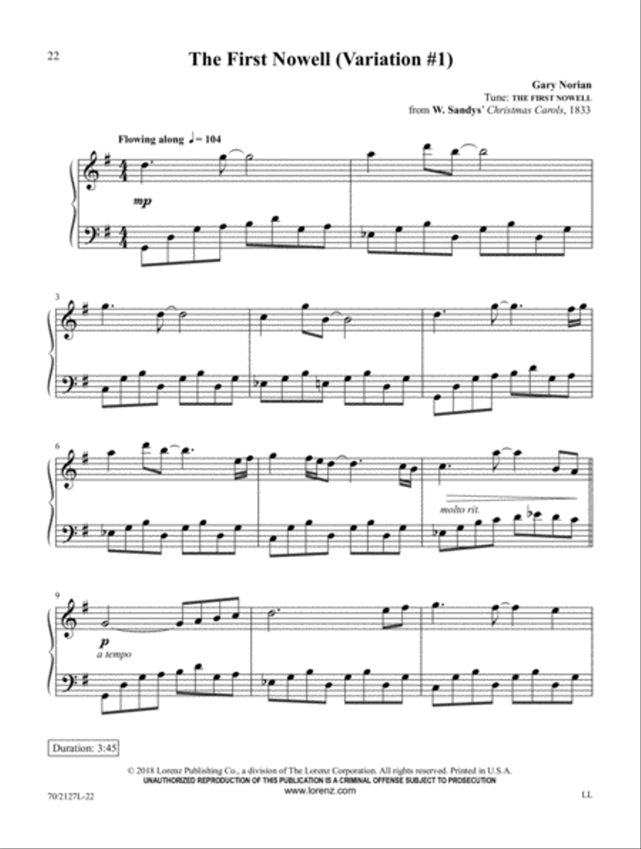 Tidings of Comfort and Jazz Piano Solo scores gallery preview page 5