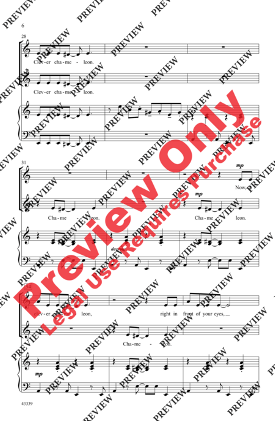 Clever Chameleon 2-Part scores gallery preview page 15