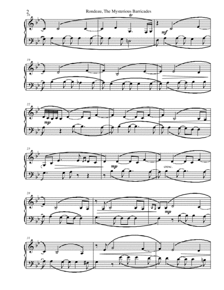 Rondeau, Mysterious Barricades Piano Duet (1 Piano 4 Hands)