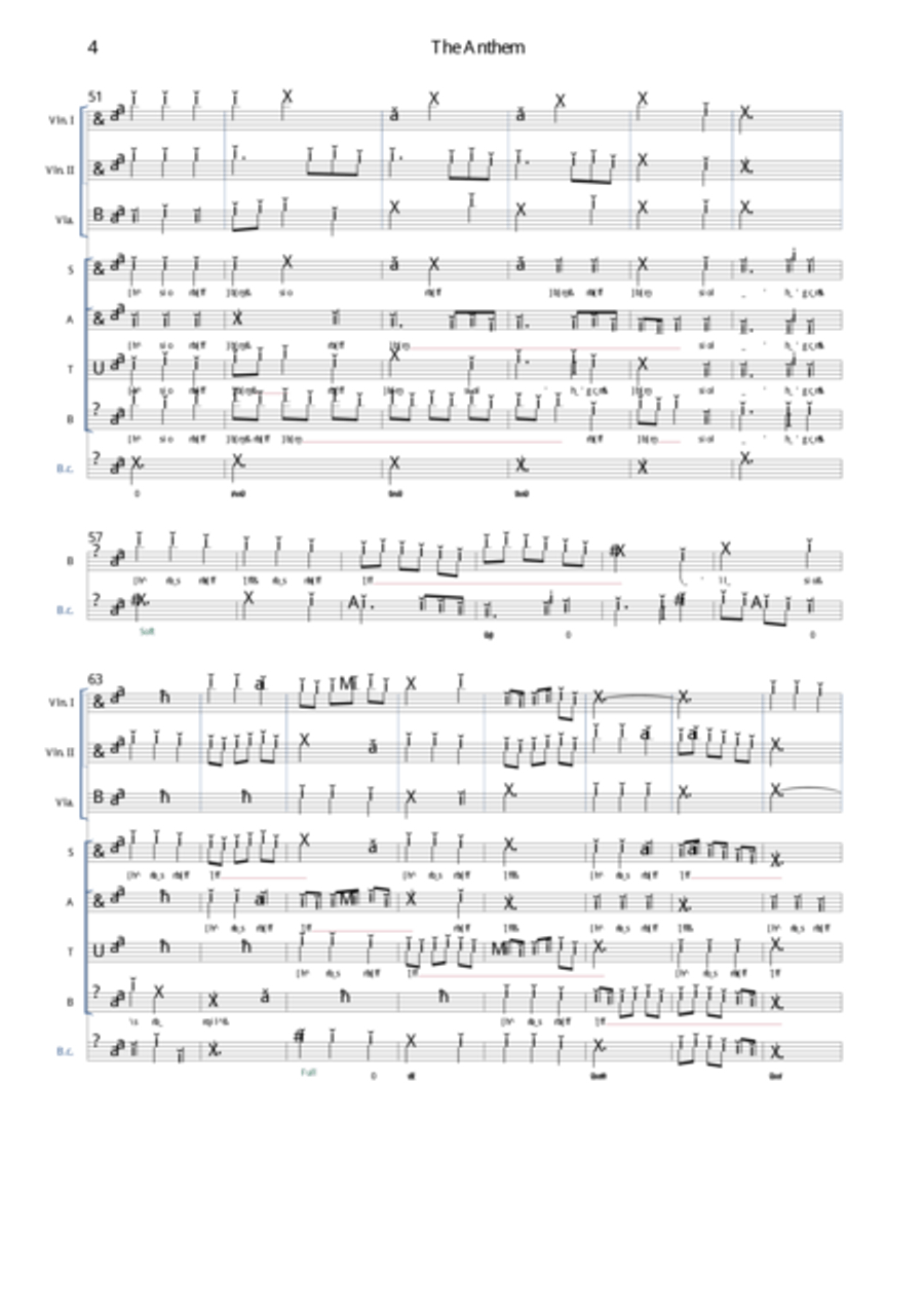 Giovanni Bononcini - Anthem (for the Funeral of John Duke of Marlborough) 4-Part scores gallery preview page 5