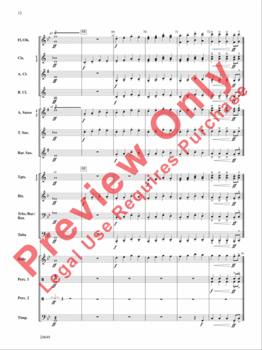 Crusade Crusade Concert Band scores gallery preview page 13