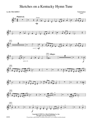 Sketches on a Kentucky Hymn Tune: 1st B-flat Trumpet