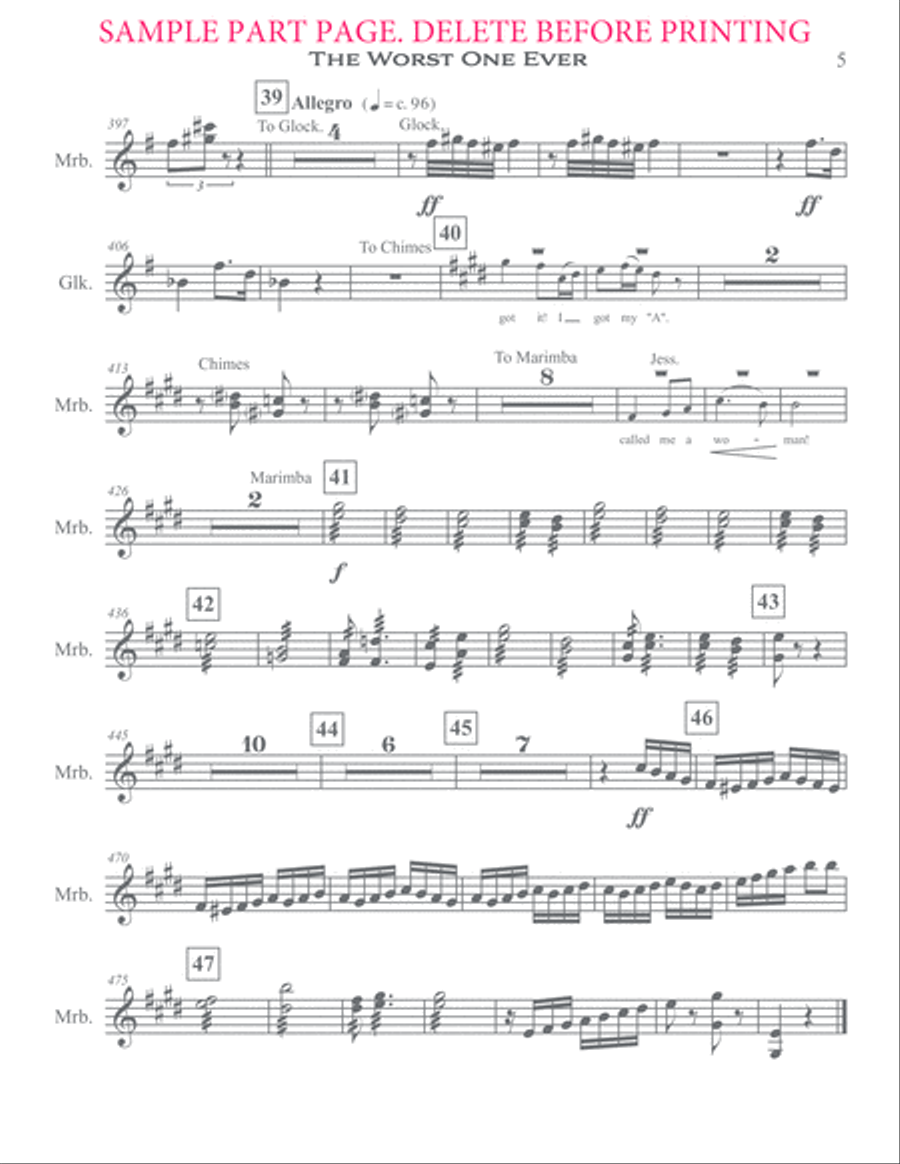 The Worst One Ever Large Ensemble scores gallery preview page 6
