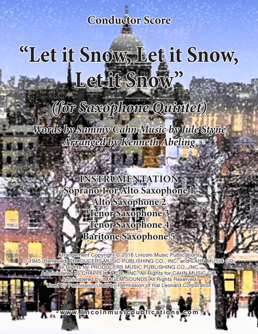 Let It Snow! Let It Snow! Let It Snow! Saxophone Quintet scores gallery preview page 1