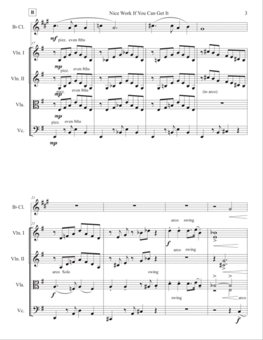 Nice Work If You Can Get It Chamber Orchestra scores gallery preview page 3