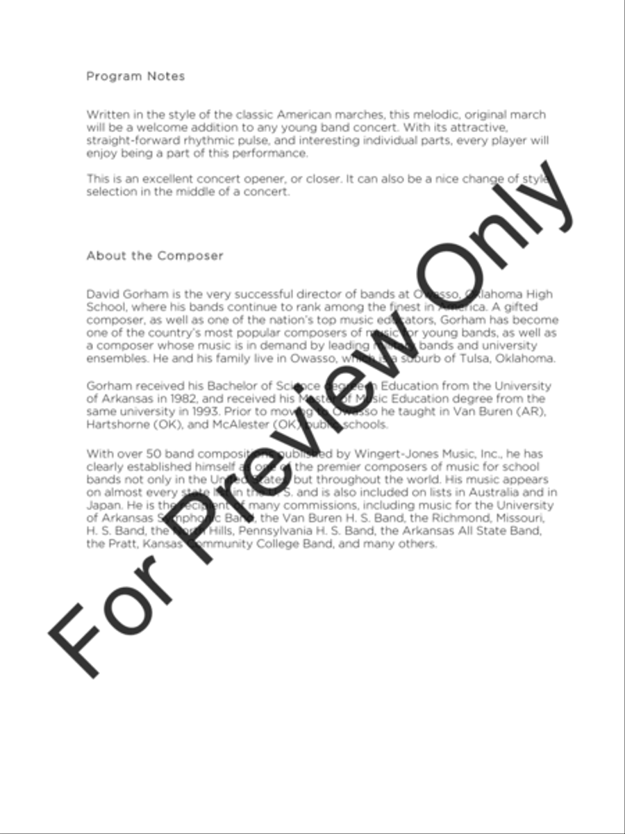March Of The Royal Guard Concert Band scores gallery preview page 3