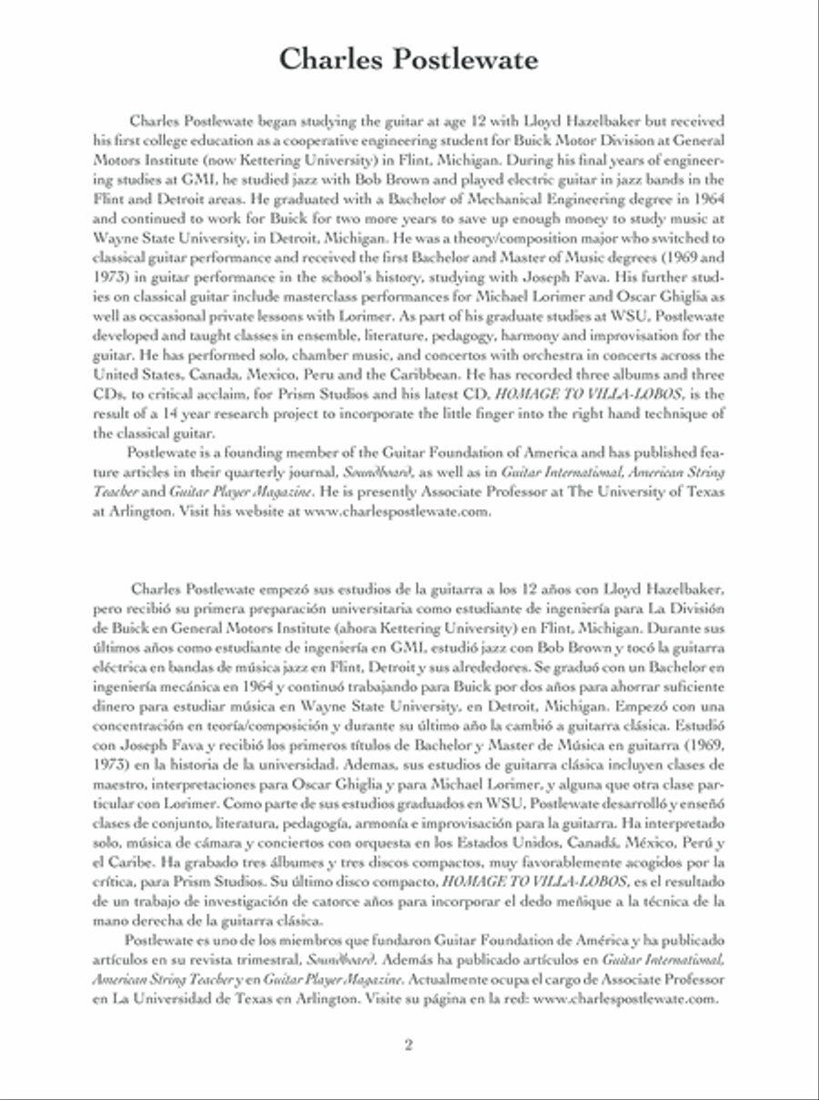 Homage to Villa-Lobos and Other Compositions Acoustic Guitar scores gallery preview page 3