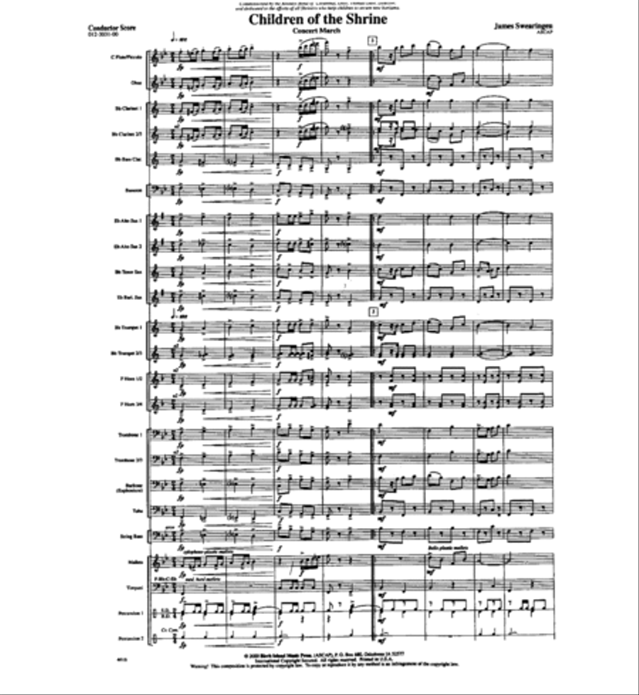 Children of the Shrine Concert Band scores gallery preview page 2