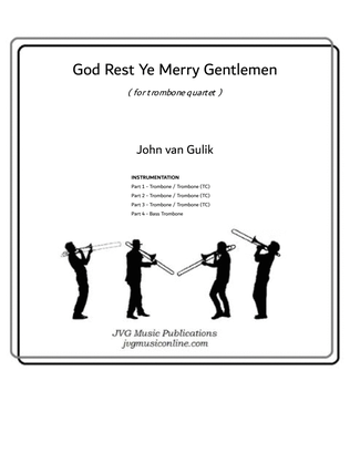 Book cover for God Rest Ye Merry Gentlemen - Trombone Quartet