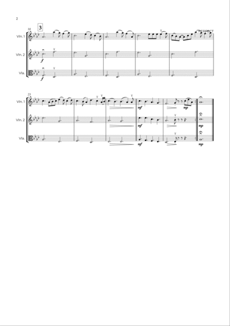 Hallelujah String Trio scores gallery preview page 2