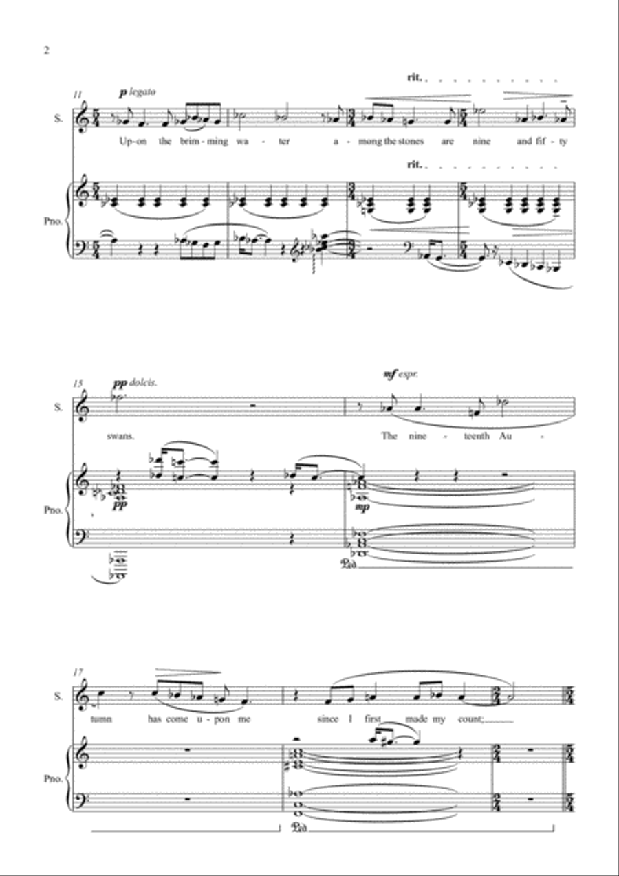 The Wild Swans at Coole Voice scores gallery preview page 2