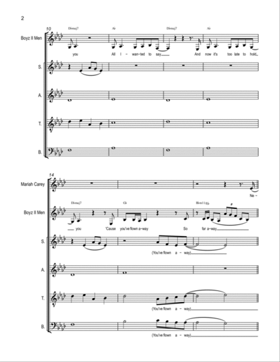 One Sweet Day Voice Solo scores gallery preview page 2