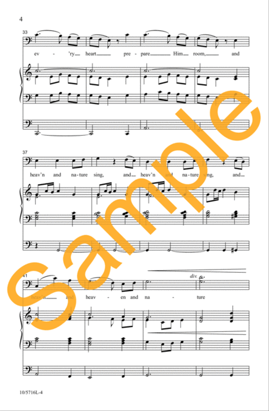 Sing Joy to the World 4-Part scores gallery preview page 5