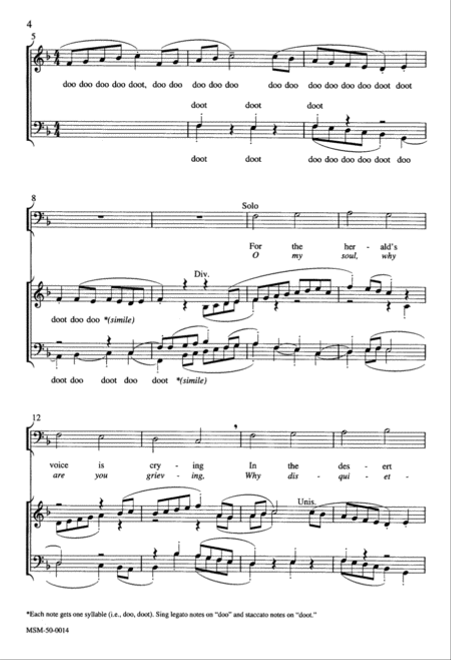 Comfort, Comfort Now My People As a Deer in Want of Water 4-Part scores gallery preview page 2