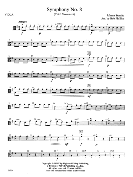 Symphony No. 8: Viola