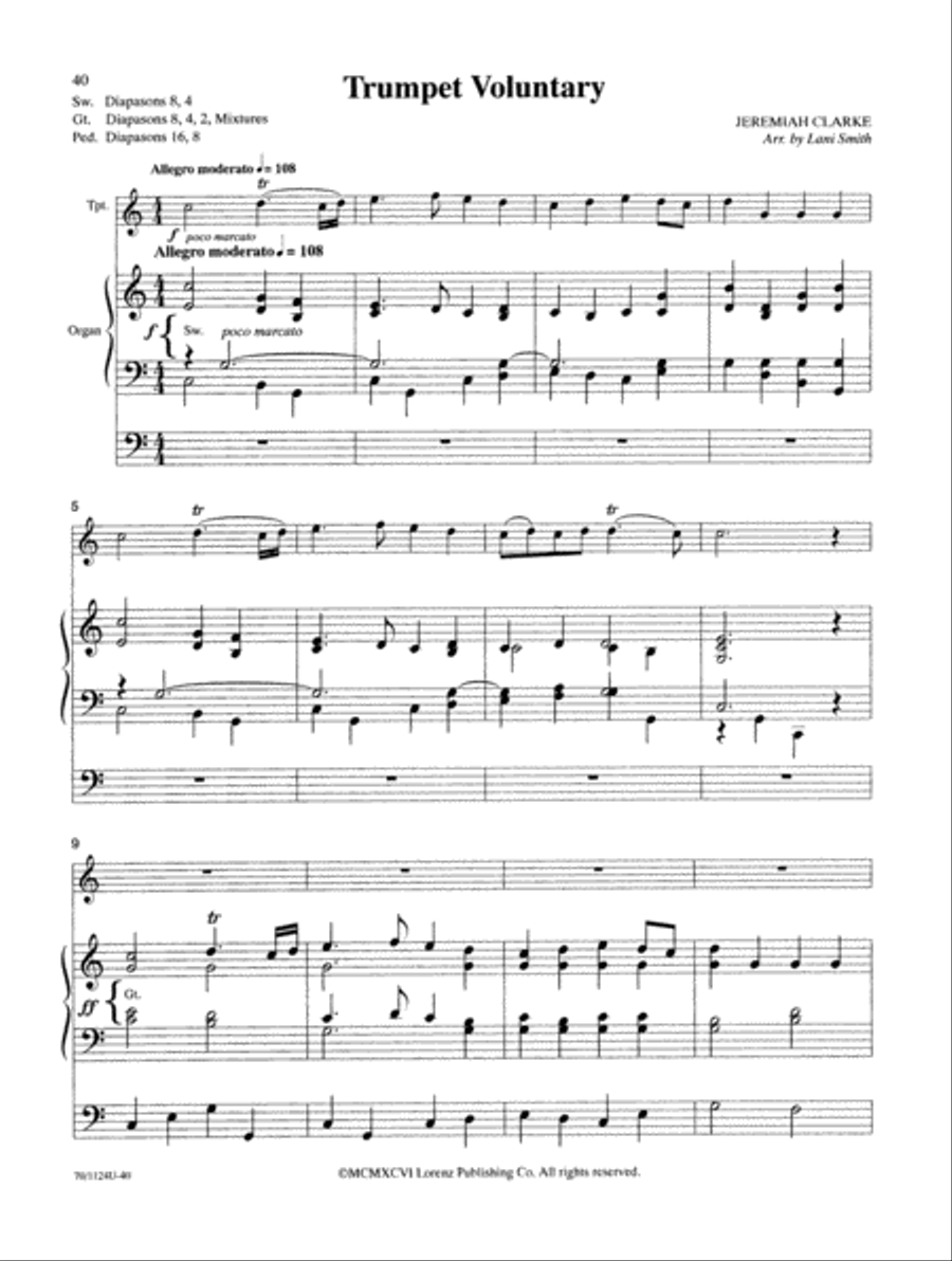 Wedding Classics for Trumpet and Organ Trumpet scores gallery preview page 22