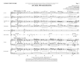 Book cover for A Call to Alleluia (Consort) - Full Score