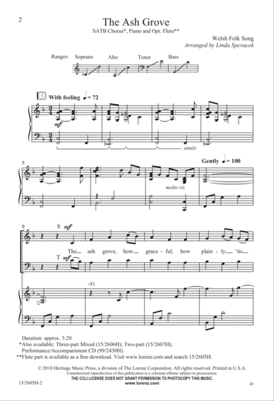 The Ash Grove 4-Part scores gallery preview page 2