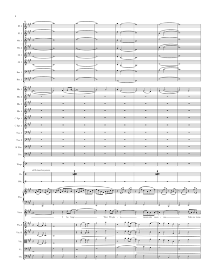 Take Me Home, Country Roads Full Orchestra scores gallery preview page 4