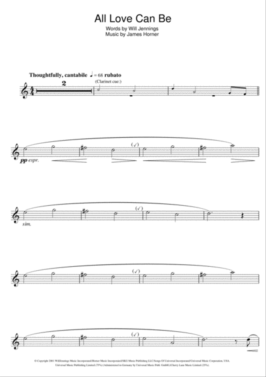 All Love Can Be (from A Beautiful Mind) Flute Solo scores gallery preview page 1