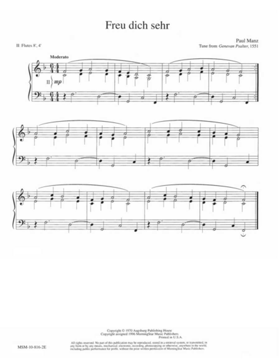 Freu dich sehr Freu dich sehr Organ scores gallery preview page 1