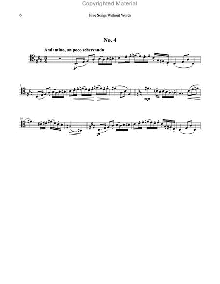 Five Songs Without Words for Trombone & Piano, Op. 35
