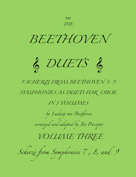The Beethoven Duets For Oboe Volume 3 Scherzi 7, 8 and 9 image number null