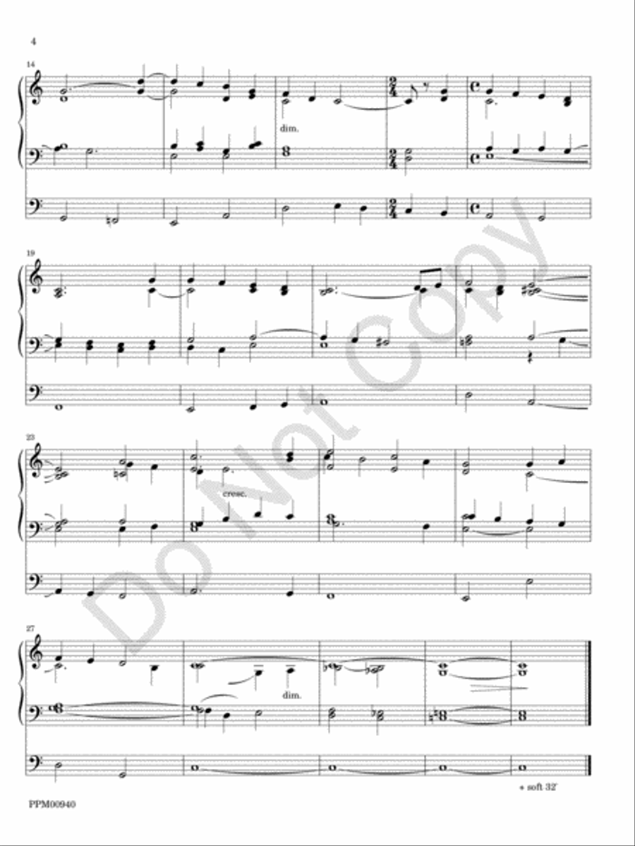 Variations on Sleepers Wake! Organ Solo scores gallery preview page 7
