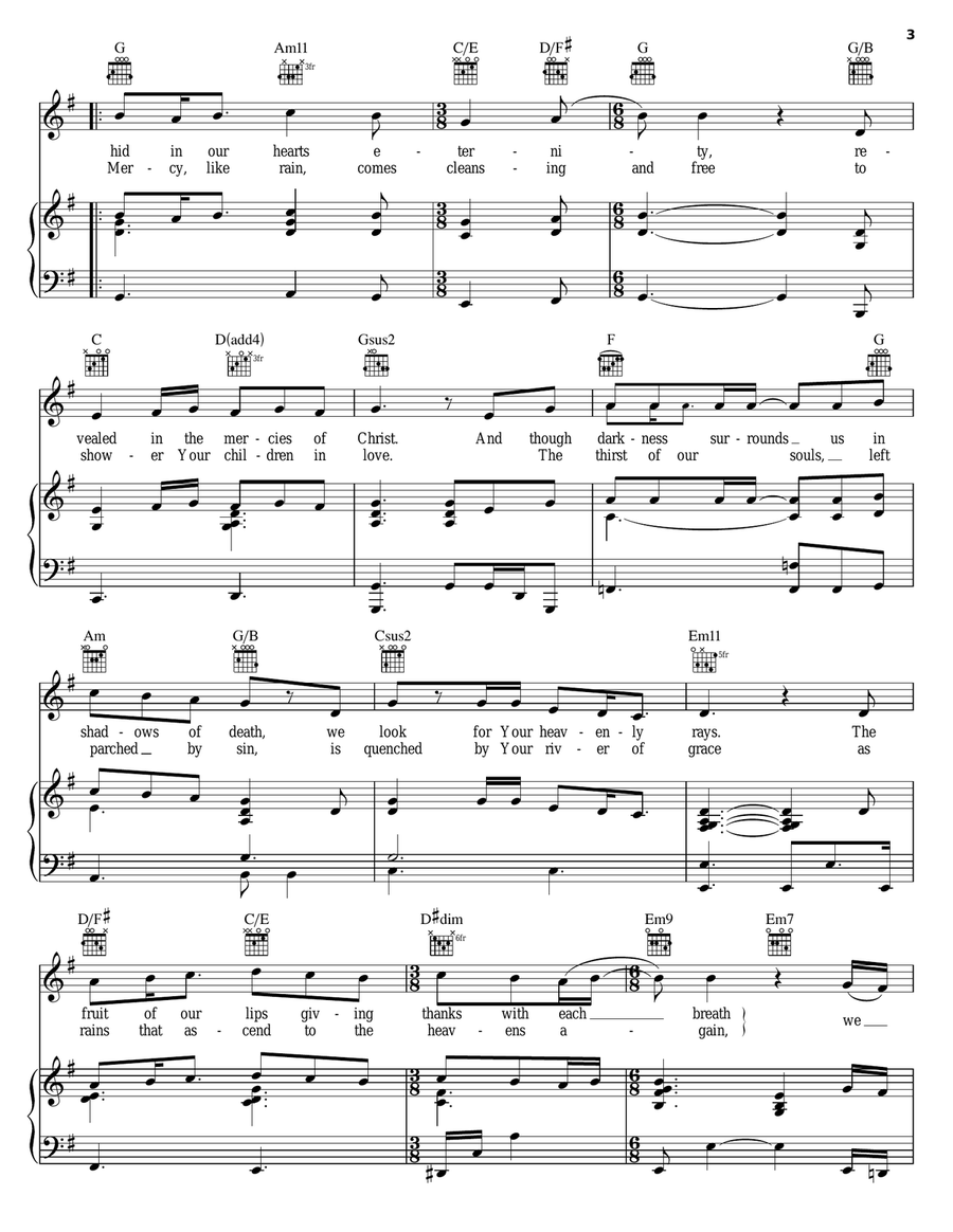 Sacrifice Of Praise Sacrifice Of Praise Piano, Vocal, Guitar scores gallery preview page 3
