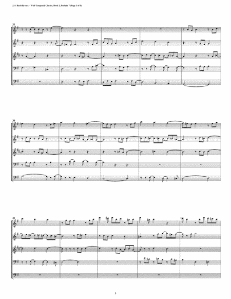 Prelude 07 from Well-Tempered Clavier, Book 2 (Euphonium-Tuba Quintet) image number null