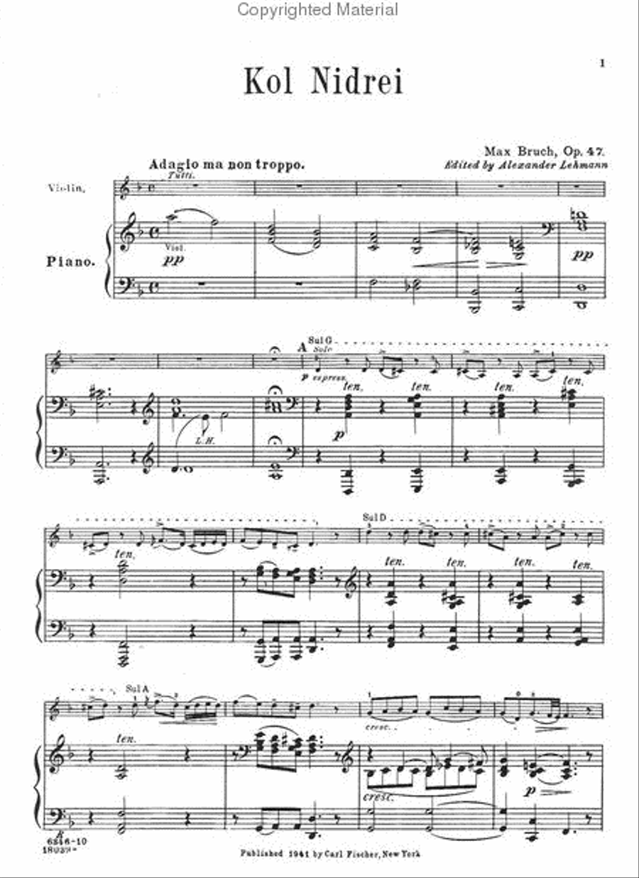 Kol Nidre Kol Nidre Piano Accompaniment scores gallery preview page 2