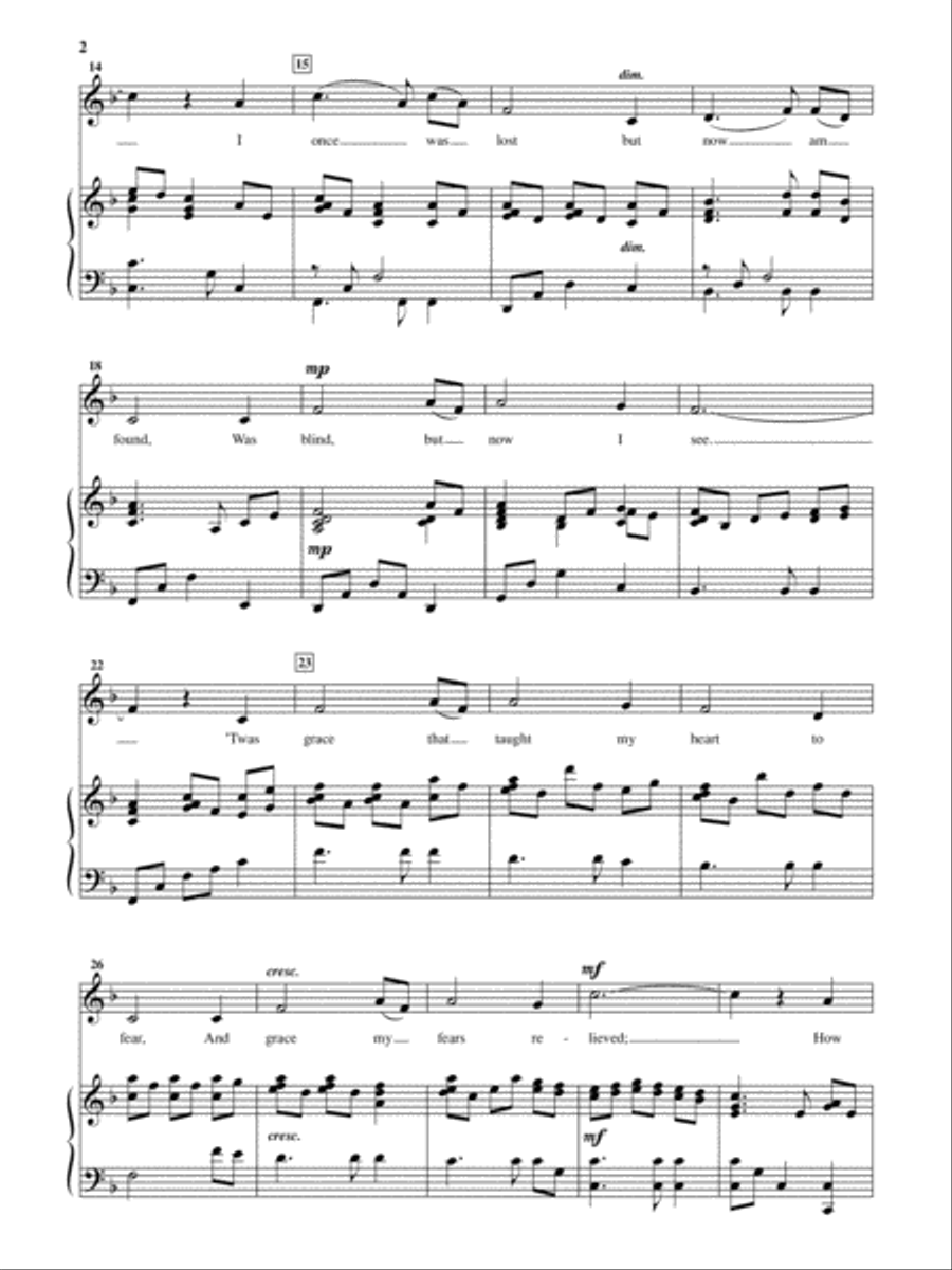 Amazing Grace [Low Voice] Low Voice scores gallery preview page 2