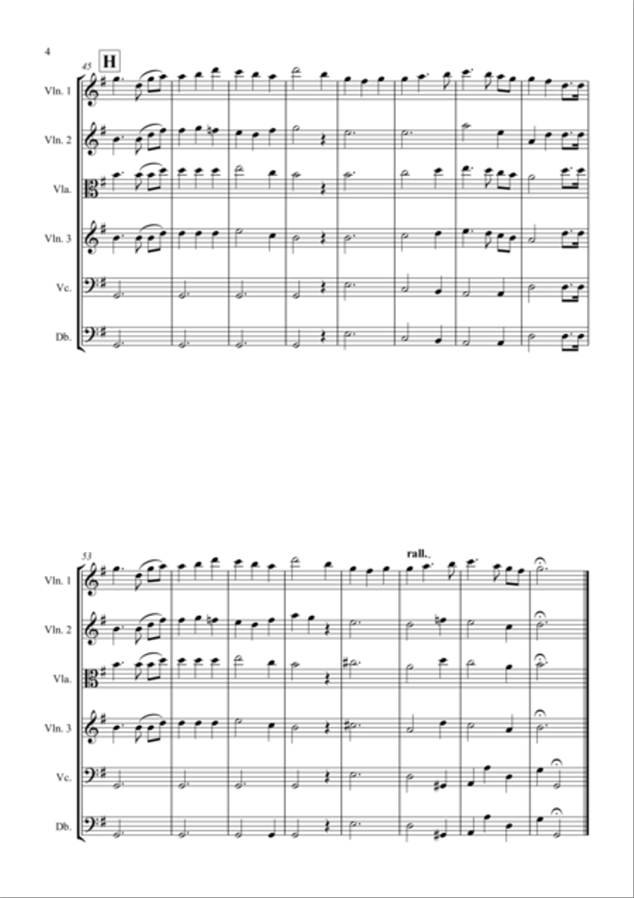 Nocturne (from A Midsummer Night's Dream) for String Orchestra String Quartet scores gallery preview page 4