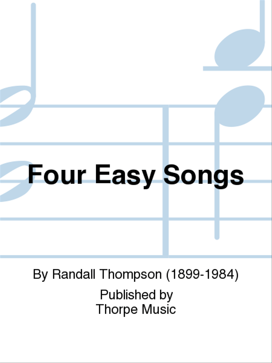Four Easy Songs 4-Part scores gallery preview page 1