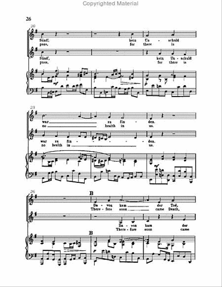 Christ lag in Todsbanden, BWV 4 Choir scores gallery preview page 26