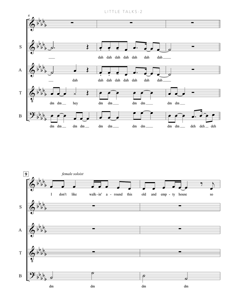 Little Talks 4-Part scores gallery preview page 2