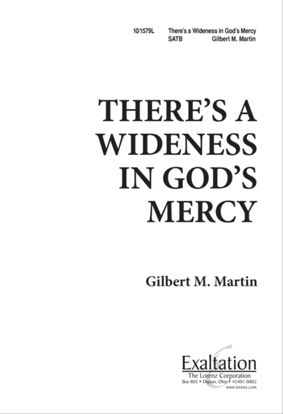 There's a Wideness in God's Mercy 4-Part scores gallery preview page 1