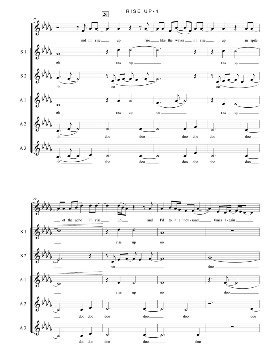 Rise Up Rise Up 4-Part scores gallery preview page 4