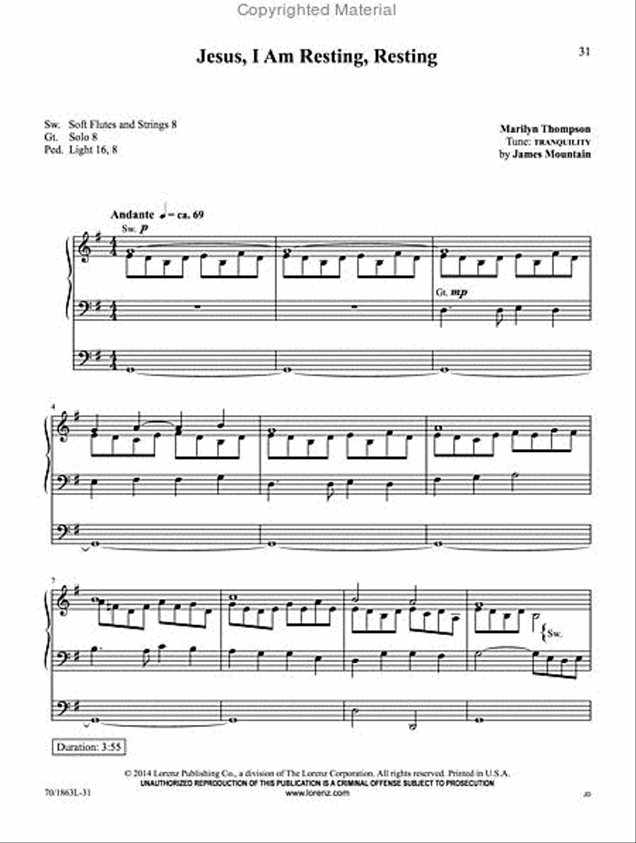 High and Lifted Up Organ Solo scores gallery preview page 8
