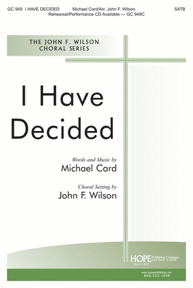 Book cover for I Have Decided